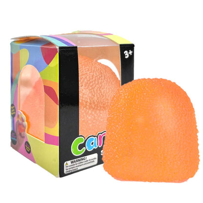 Bear Slow Rising Stress Relief Squeeze Toy Box: Orange bear
