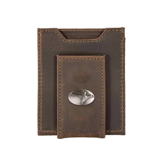 Mallard Magnetic Leather Slim Wallet: Crazyhorse Brown