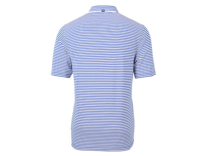 Cutter & Buck Virtue Eco Pique Stripe Recycled Mens Polo: College Purple