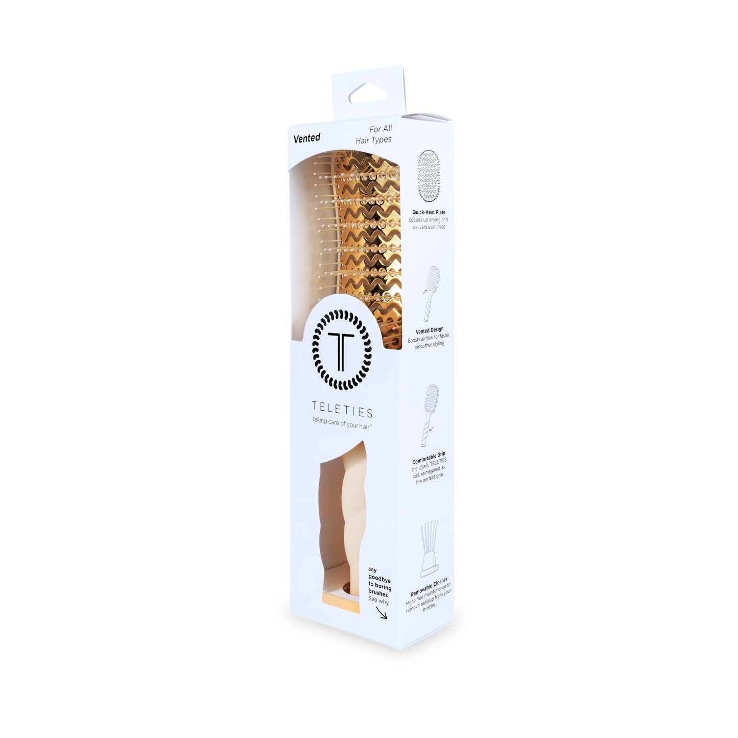 TELETIE Vented Hair Brush | Tan