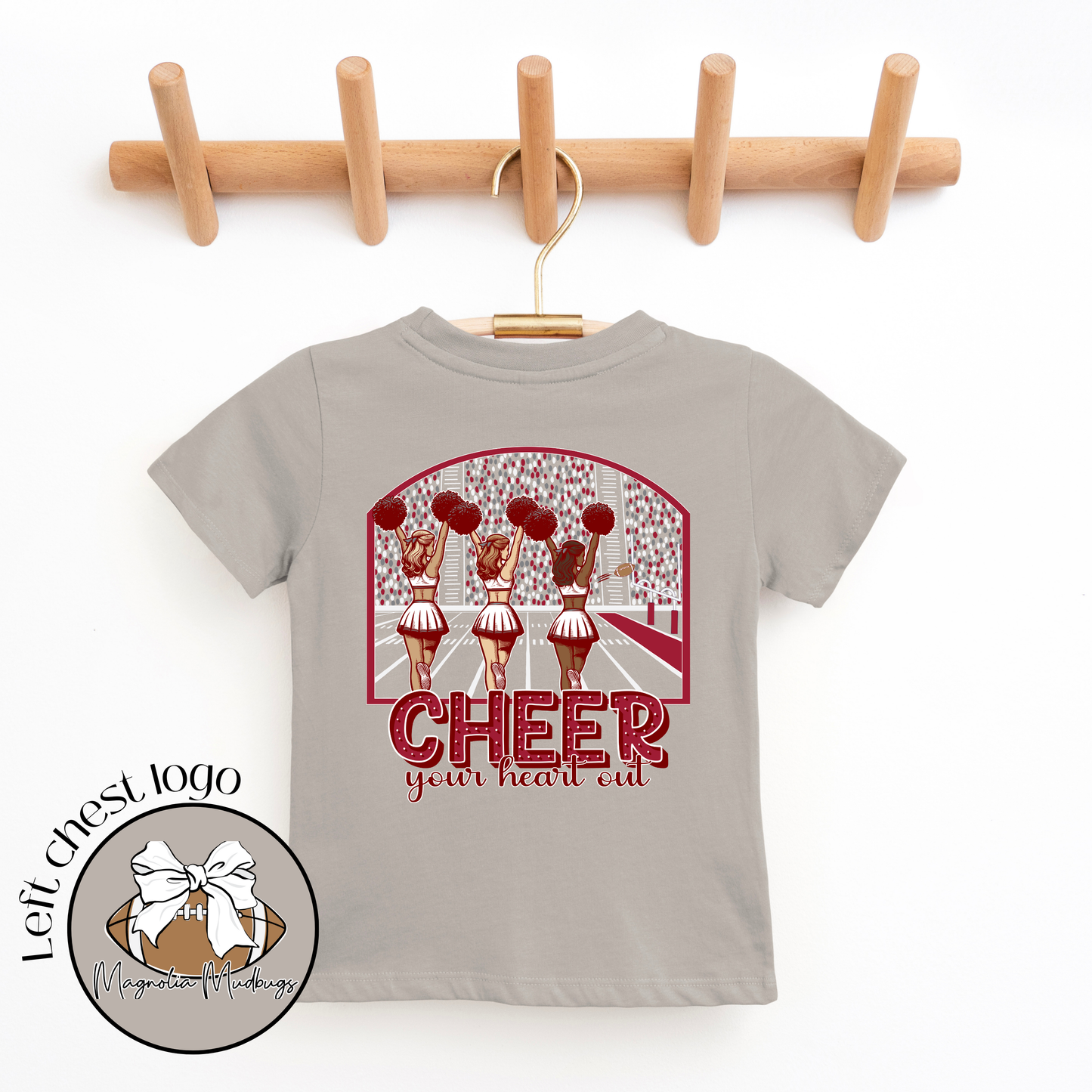 Cheerleaders | Crimson | Football Kid’s Tee
