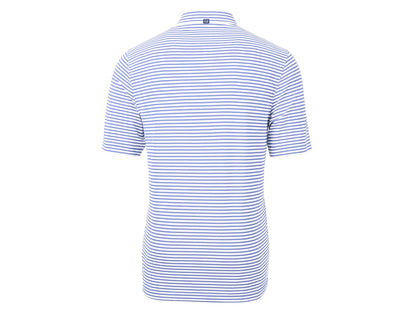 Cutter & Buck Virtue Eco Pique Stripe Recycled Mens Polo: College Purple