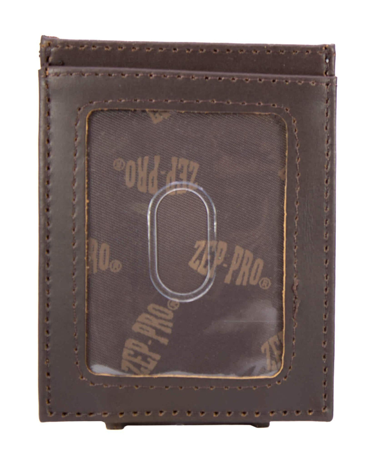 Turkey Men's Magnetic Front Pocket Old School Camo Leather Wallet.: Brown/Tan Camo
