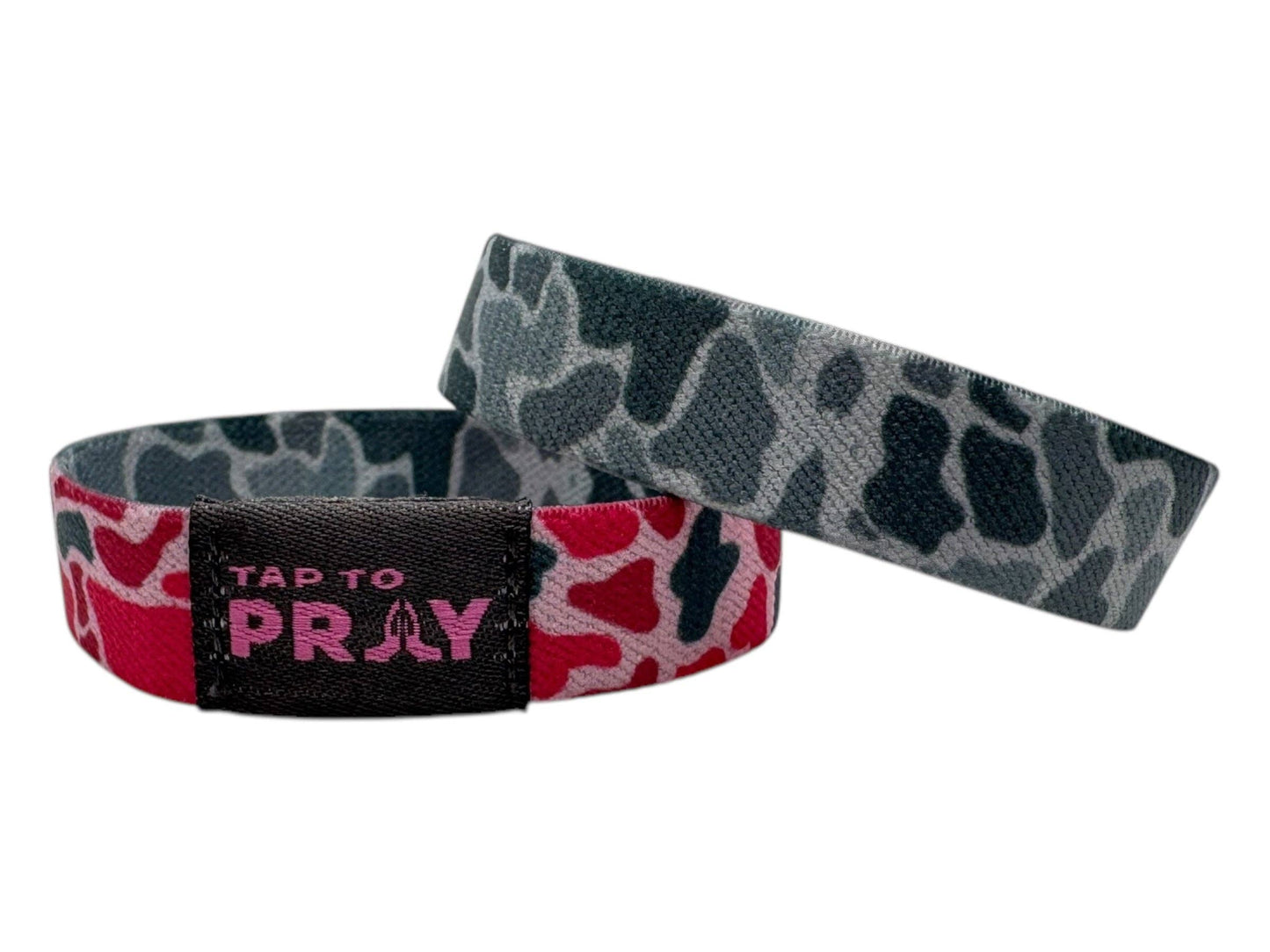 Tap To Pray™ Wristbands - River Rock Camo Pink & Ash: X-Small