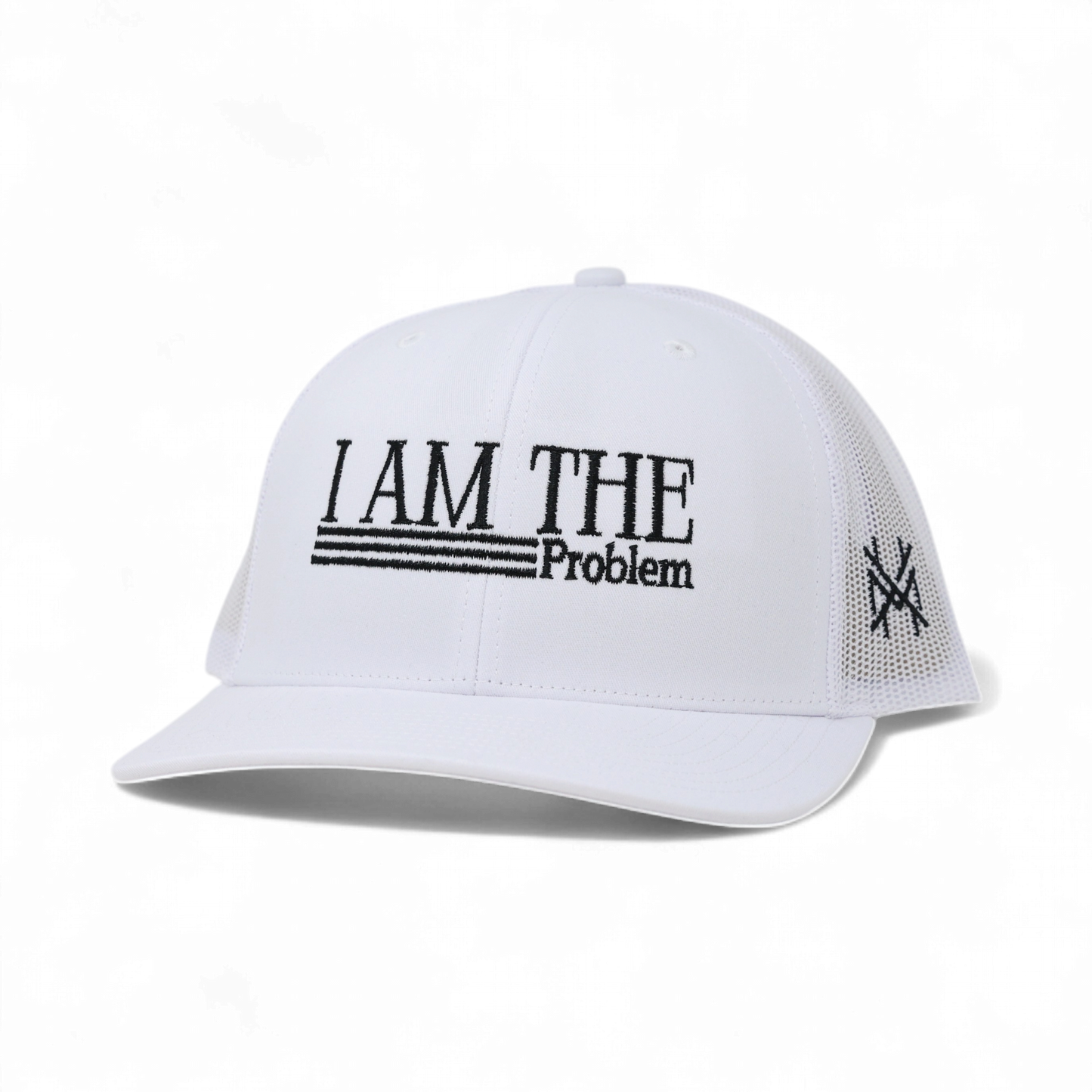 I Am The Problem Trucker Hat: Trucker White