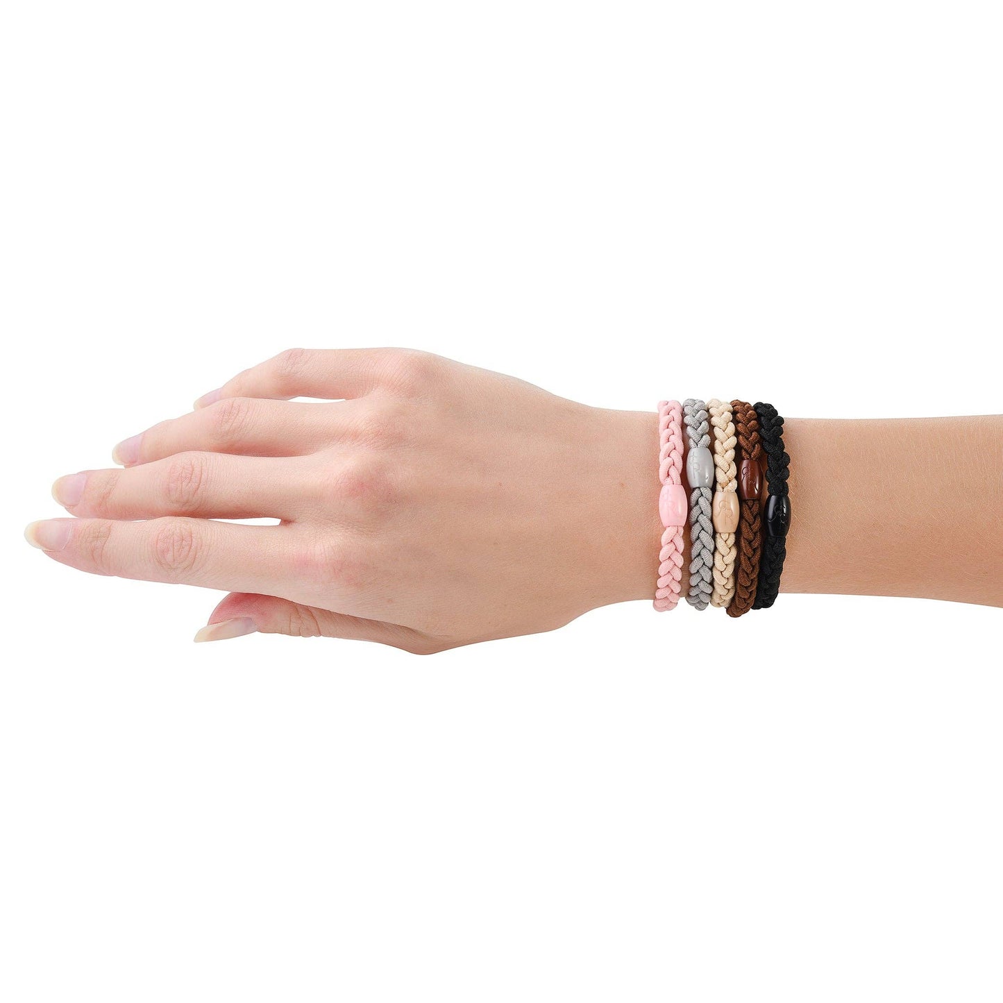 Cutie Bands (Elastic Hair Ties): Braided Light Multi