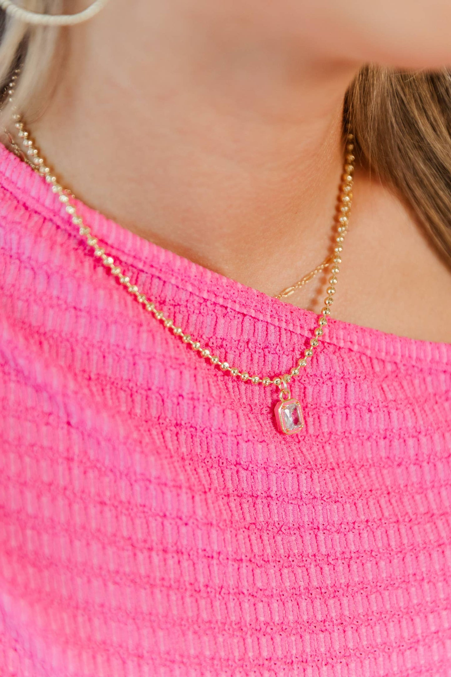 Katie Necklace: Pink