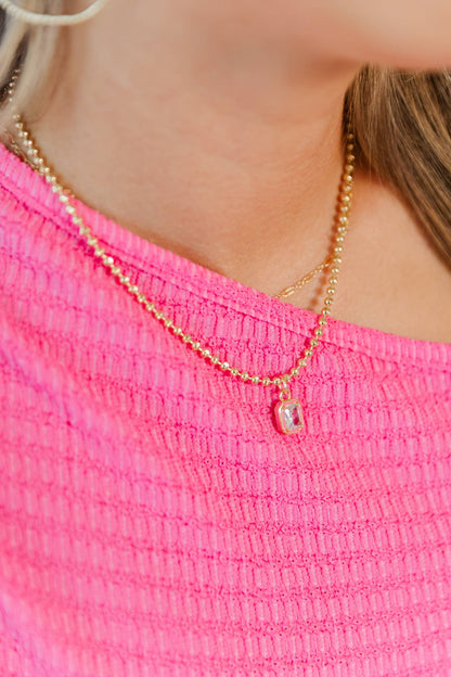 Katie Necklace: Pink