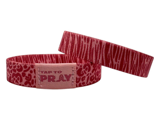 Tap To Pray™ Wristbands - Safari Rose: Large