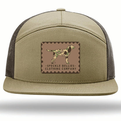 Camo Dog Sand Patch Flatbill: Khaki/Brown