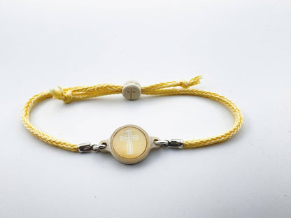 Tap To Pray™ - Survivor Series Handmade Bracelets: Coral + Cross