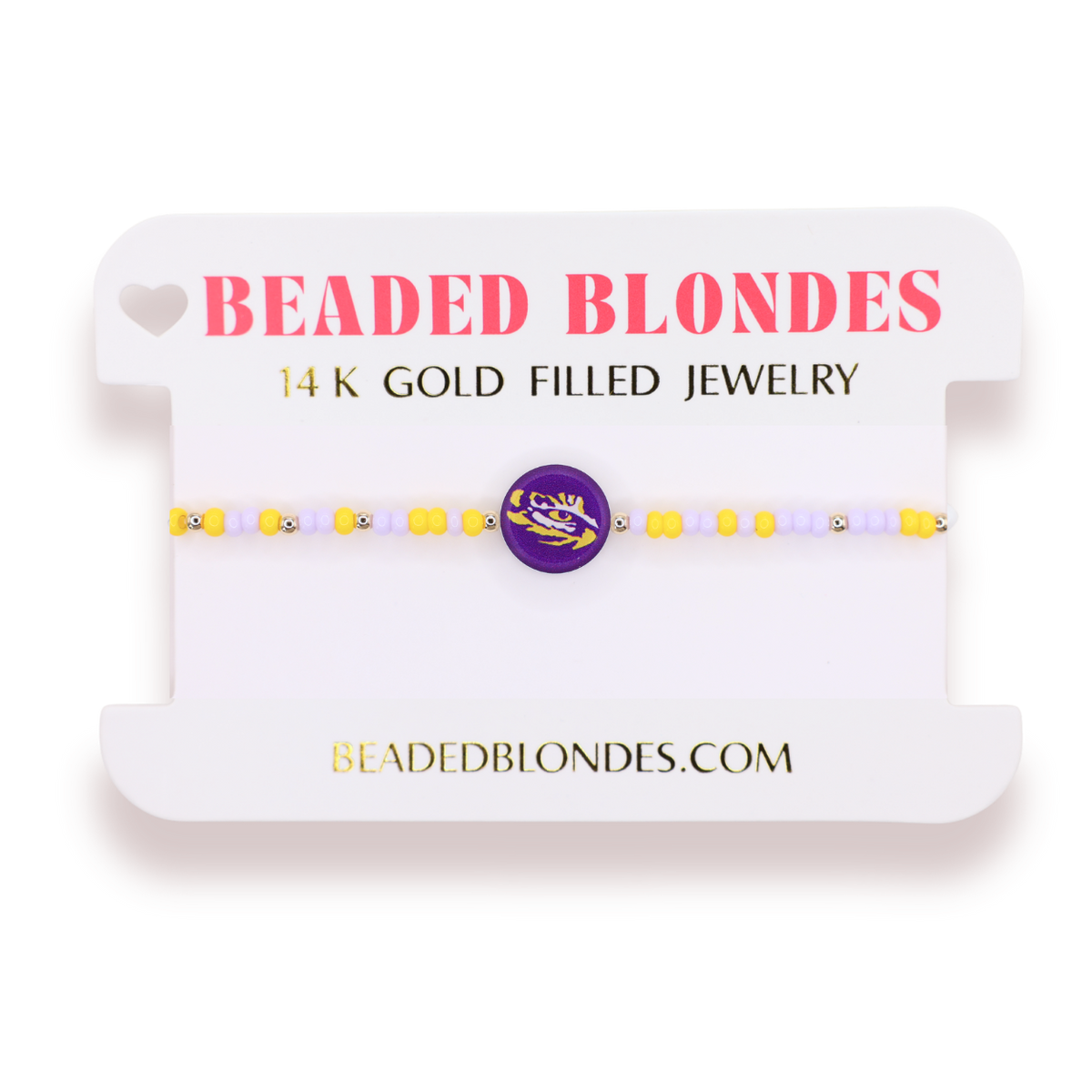 LSU Logo Flip Bracelet on Color (Kids Size)