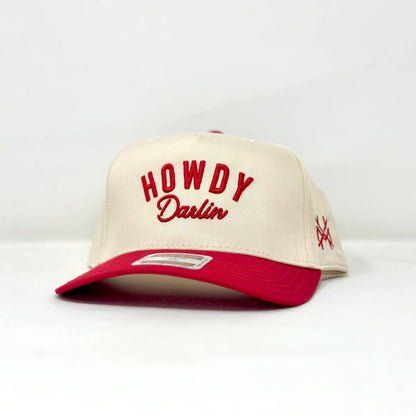 MHC Howdy Darlin Trucker Hat: Red/Natural Otto