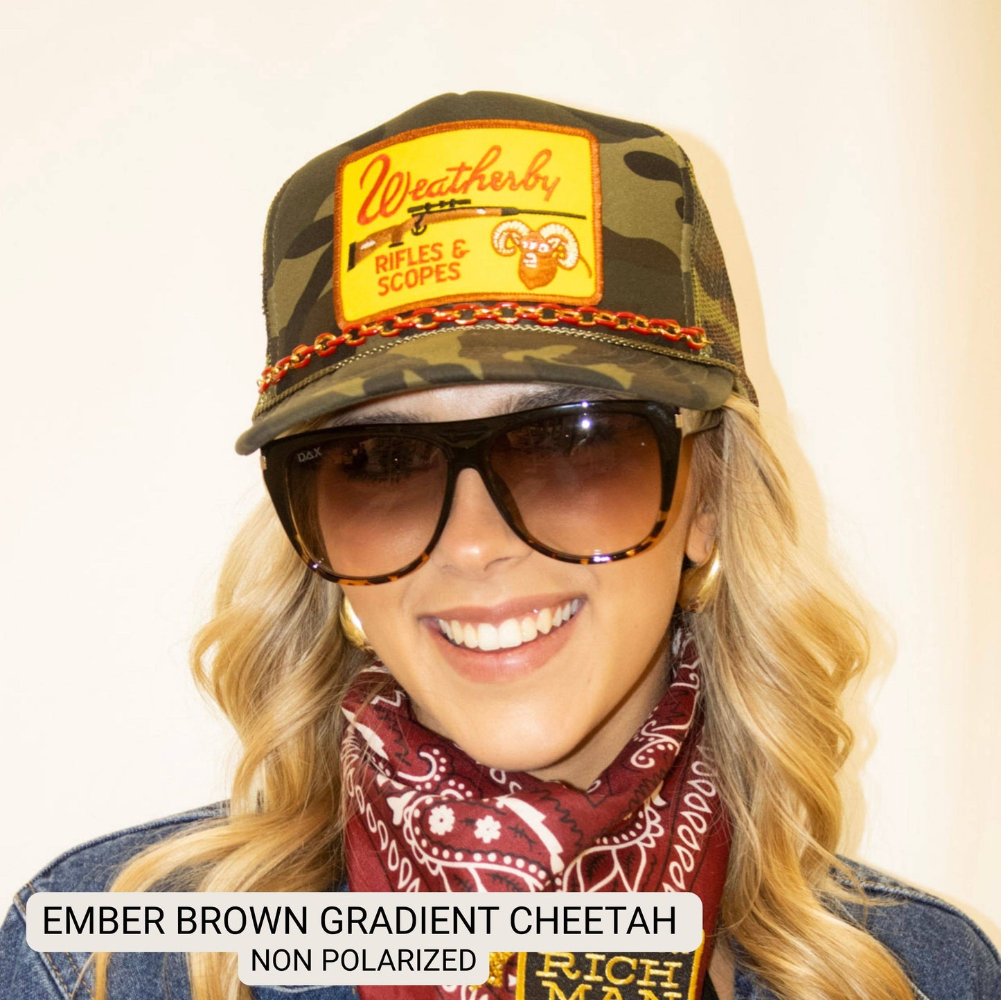 Ember - Woman's Oversized Square Sunglasses: Brown
