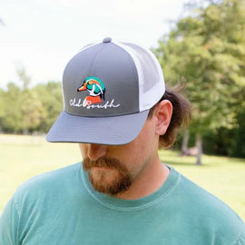 Wood Duck Trucker Hat - Graphite/White