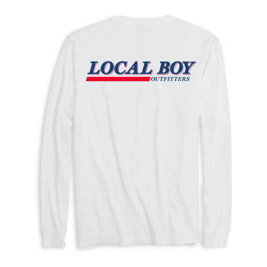 Local Boy Retro Latte LS Tee - White