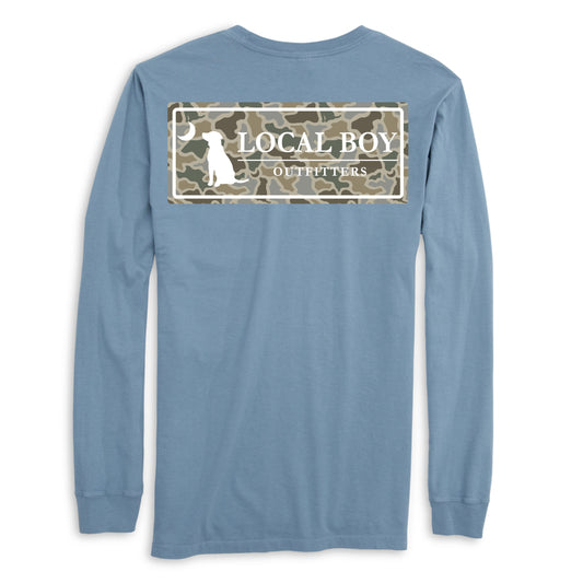 Local Boy Sand Dog & Moon Plate LS Tee - Slate