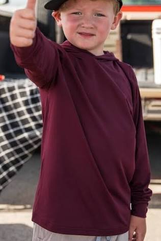 BURLEBO - Youth/Toddler Performance Hoodie - Maroon