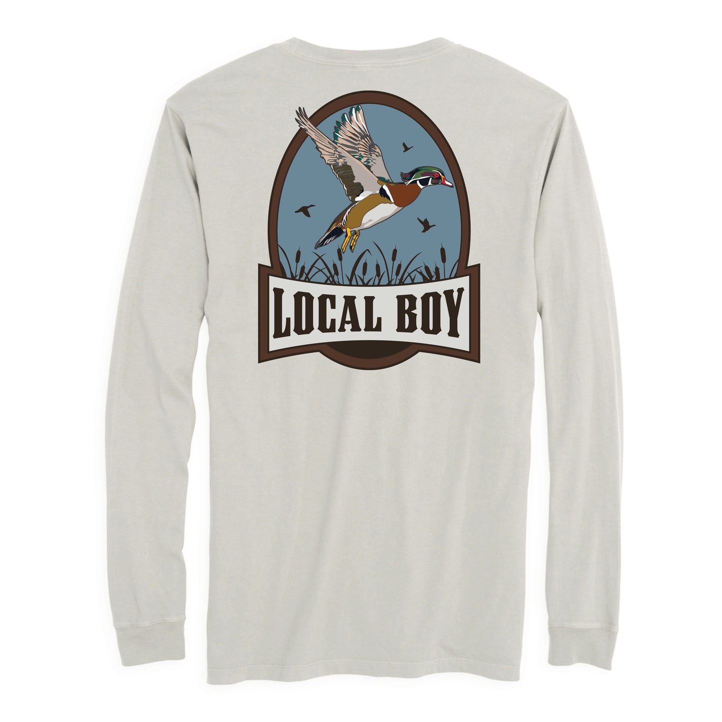 Local Boy Swamp Duck LS Tee - Silver
