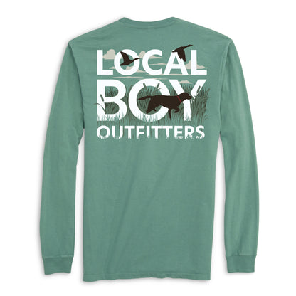 Youth Local Boy Outfitters - Long Sleeve Text and Tail - Light Green