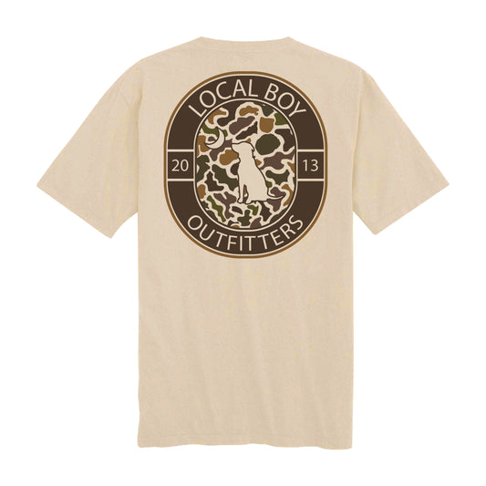 Local Boy Outfitters Youth Vintage Crest SS Tee - Latte